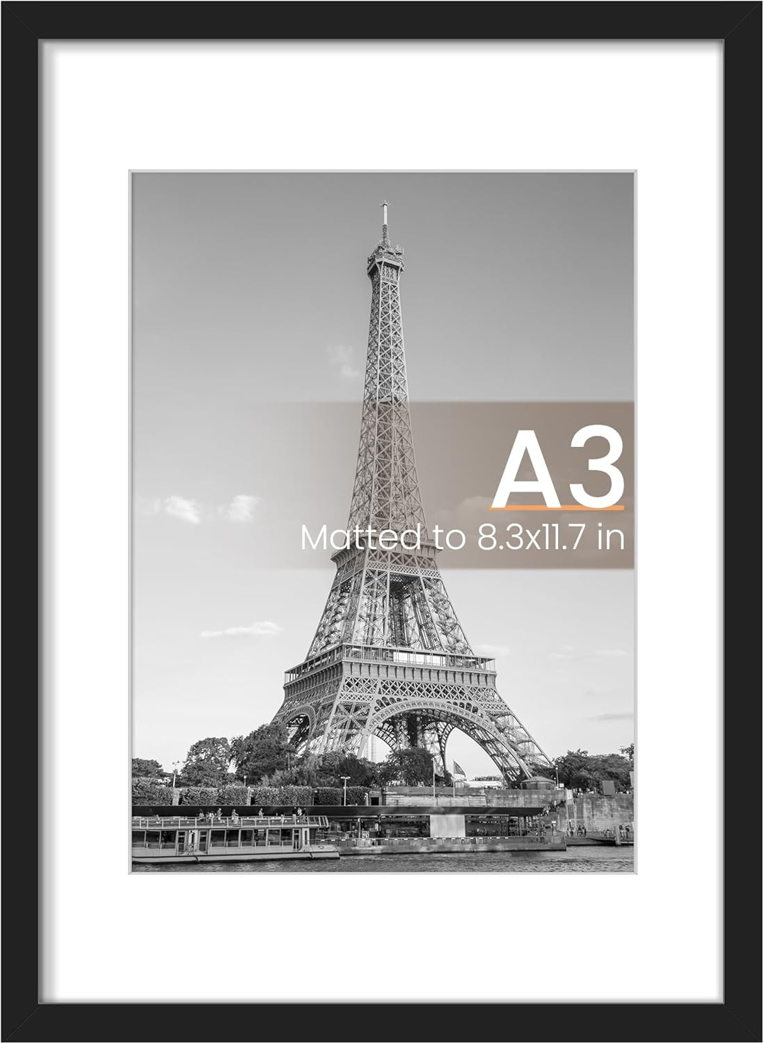 A3 Picture Frame, Display Pictures 11.7 X 16.5 , Wall Hanging Poster Frames, Bla
