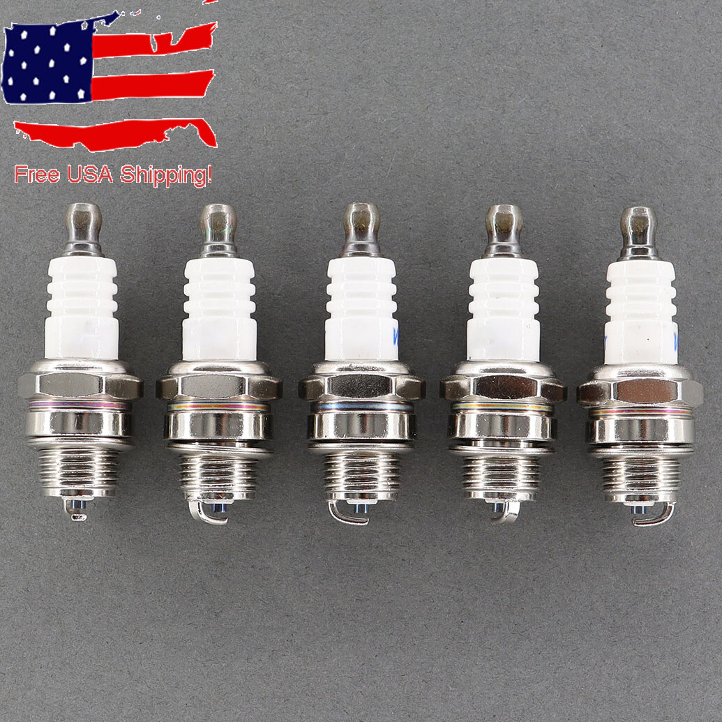 5pcs L7T Spark Plug For Various Strimmer Chainsaw Lawnmower Hedge Trimmer Cutter