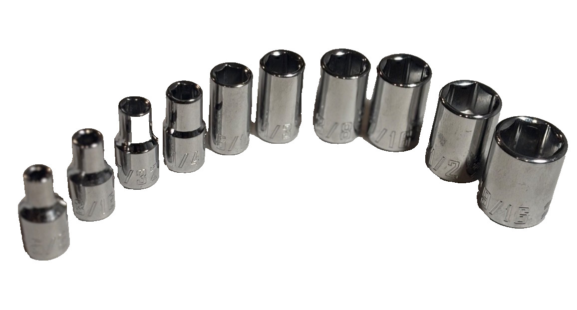 Craftsman 1/4 Drive SAE or Metric 6 or 12 Point Shallow sockets. Pick a size.