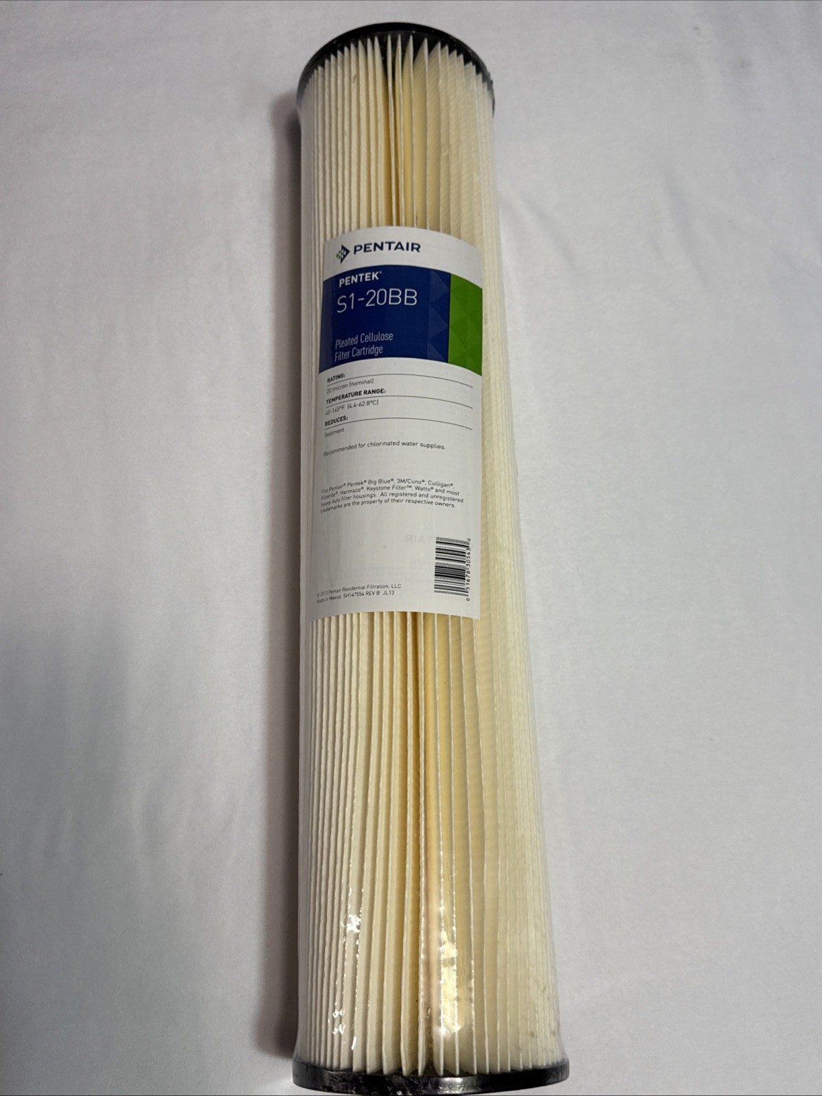 Pentair Pentek S1-20BB Big Blue Sediment Water Filter, 20-Inch, Whole House