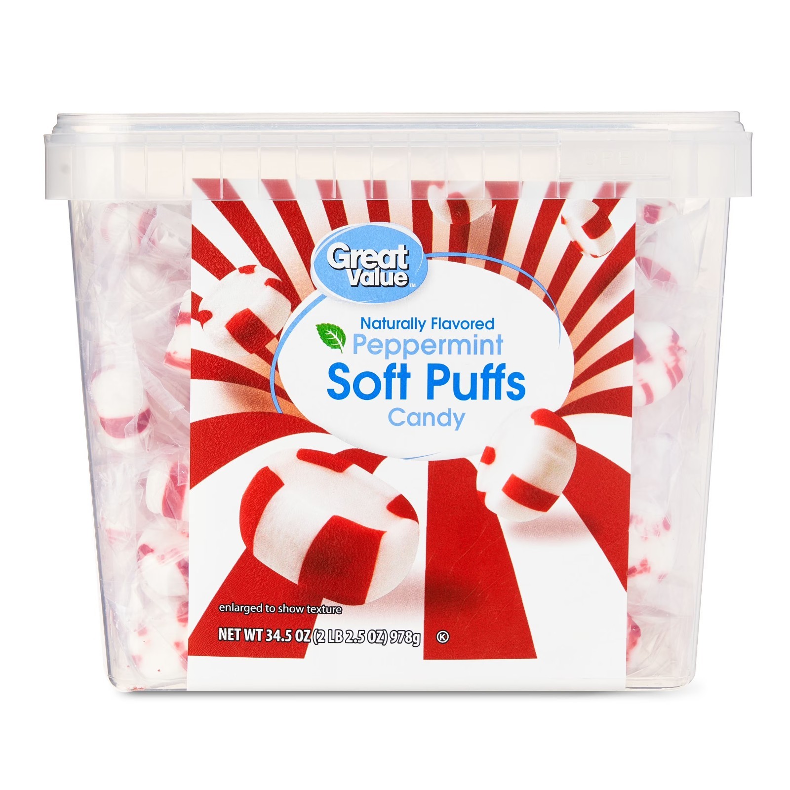 Great Value Peppermint Soft Puffs Candy, 34.5 oz.