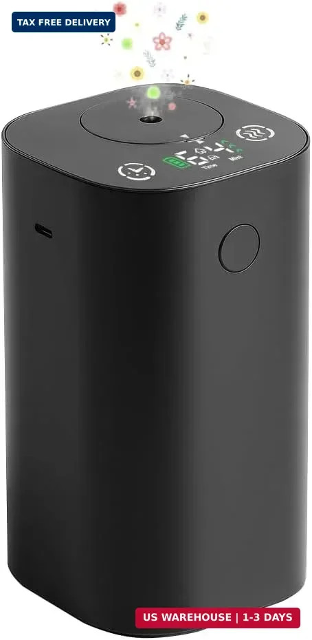 Waterless Essential Oil Diffuser, Rechargeable Cordless Scent Diffuser Machine,