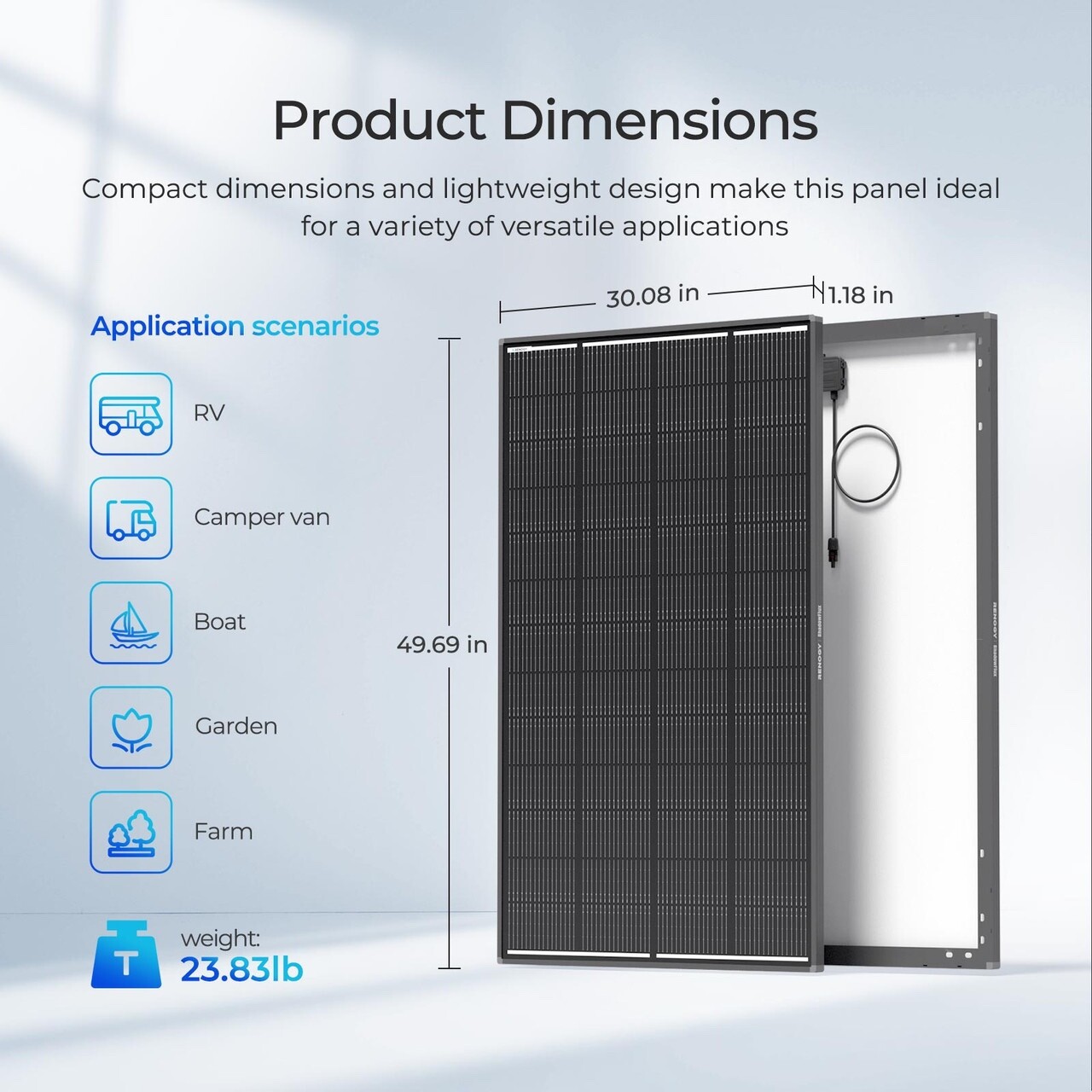 Renogy ShadowFlux N-Type Solar Panel Anti-shading 25% High-Efficiency For Home