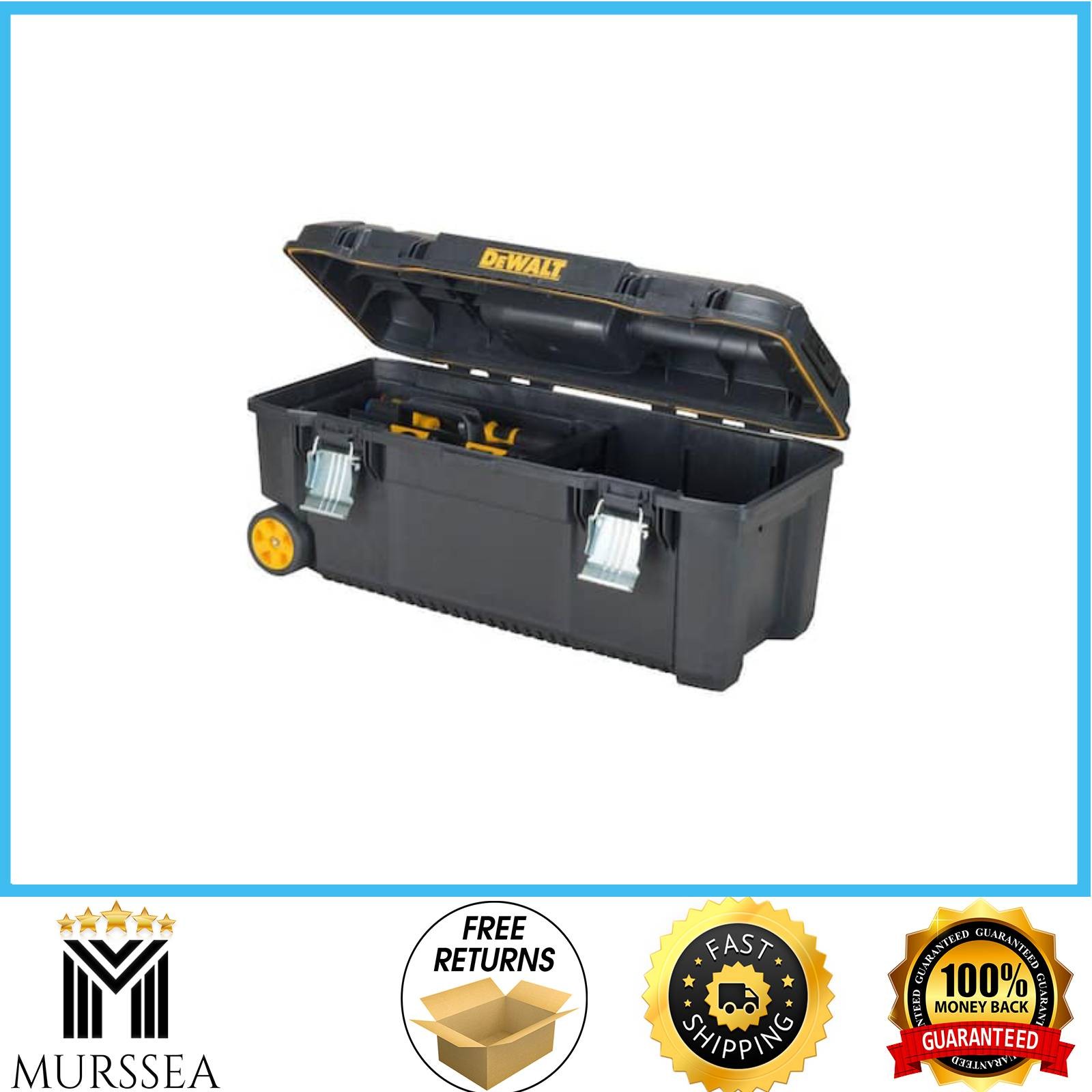 DEWALT 28in 12 Gal Rolling Tool Box Durable Poly Storage DWST28100D