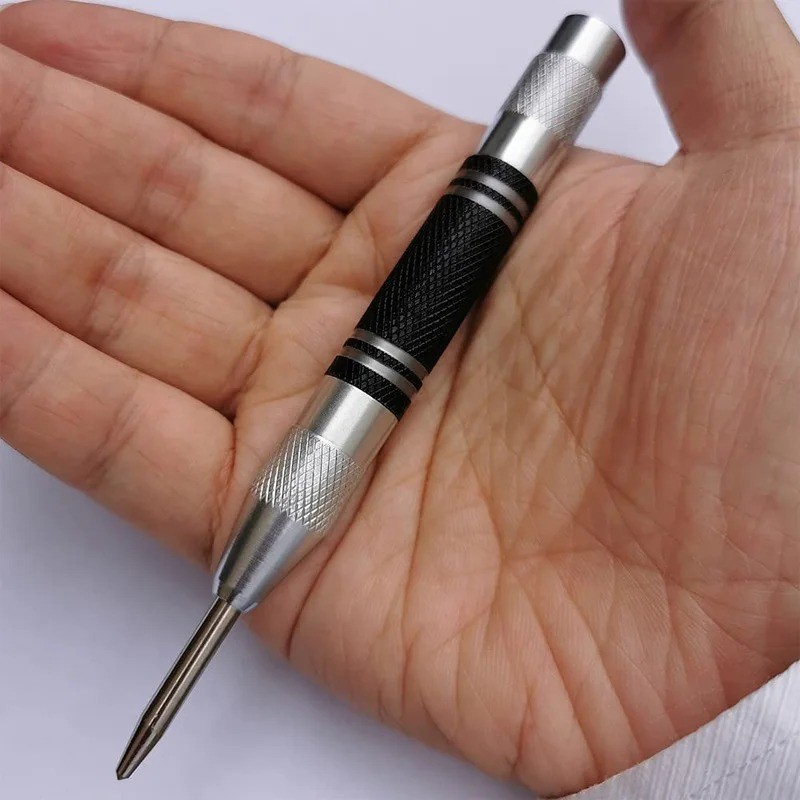 Super Strong Automatic Centre Punch Adjustable Spring Loaded Metal Drill TooL