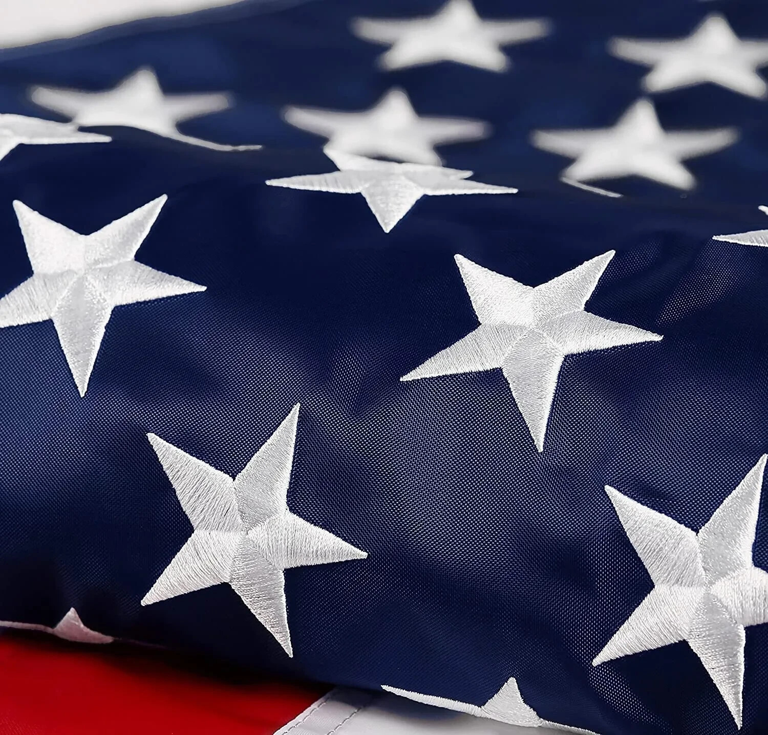 3×5 FT Outdoor Embroidered USA American Flag Made in Luxury Embroidered Star US