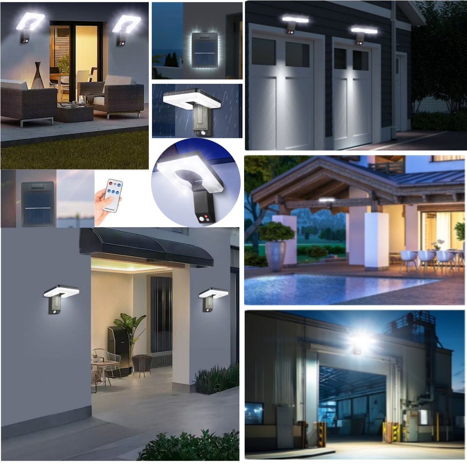Foldable LED Solar Power Light Outdoor Garden Wall Motion Sensor Waterproof Lamp
