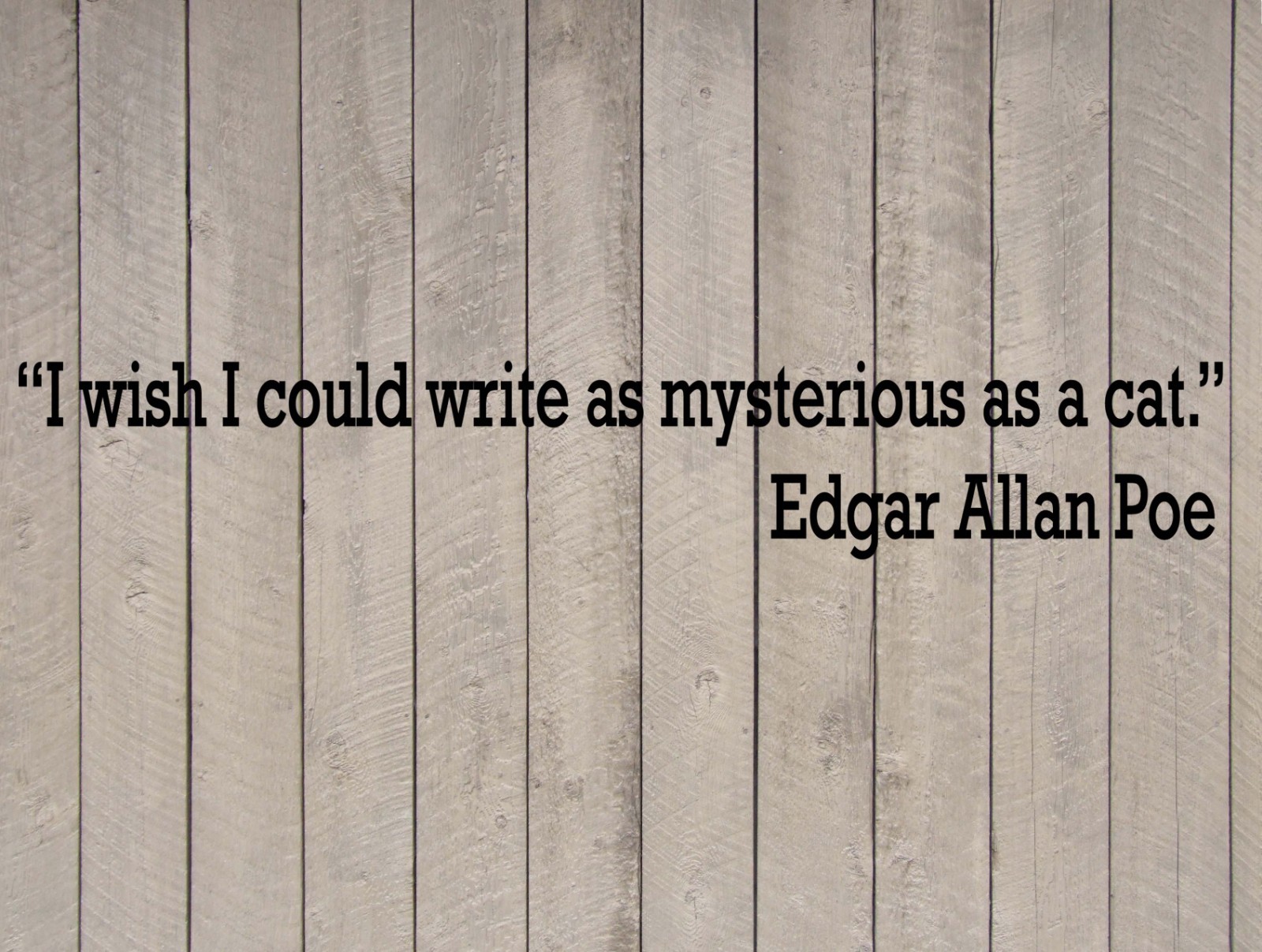 Edgar Allan Poe Mysterious as a Cat Quote Vinyl Wall Sticker Decal