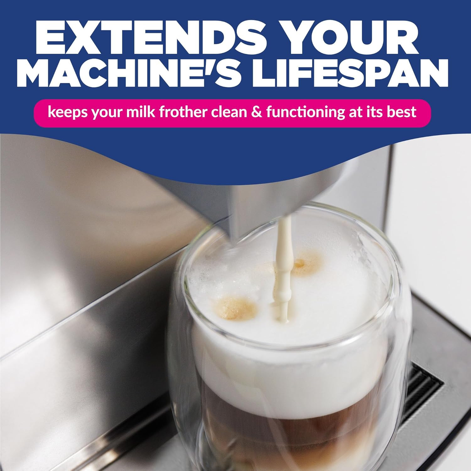 [45 Count, 180G Bottle] Milk System Cleaning Tablets for Automatic Coffee Machin