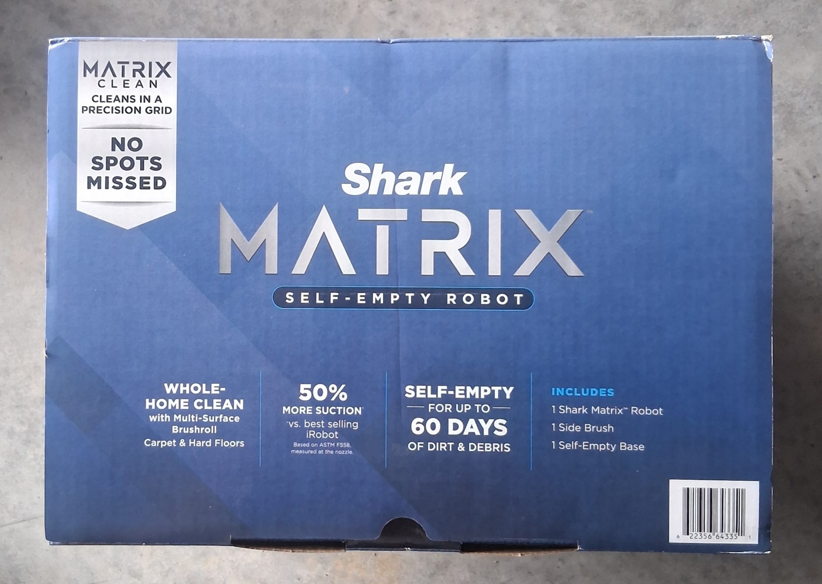 Shark Matrix Robot Vacuum Bagless Self-Empty Base Voice/Mapping GrayRV2300AE NEW