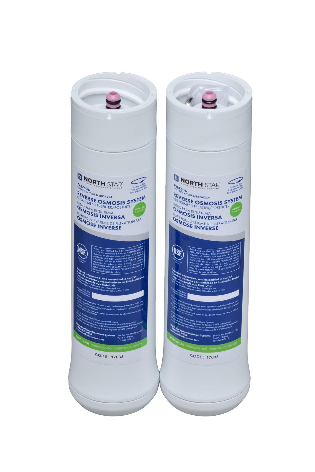 North Star Potable Water Filter 2 Pack Activated Carbon Cartridge 1 GPM