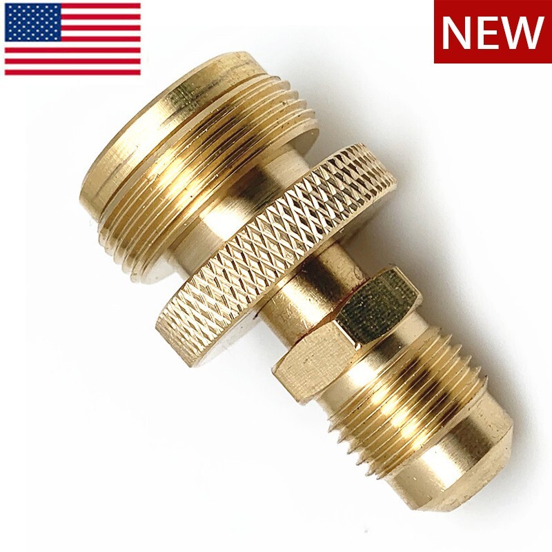 1LB Propane Tank Cansiter Regulator Adapter Connect to 3/8″Male Flare 5/8″-18UNF