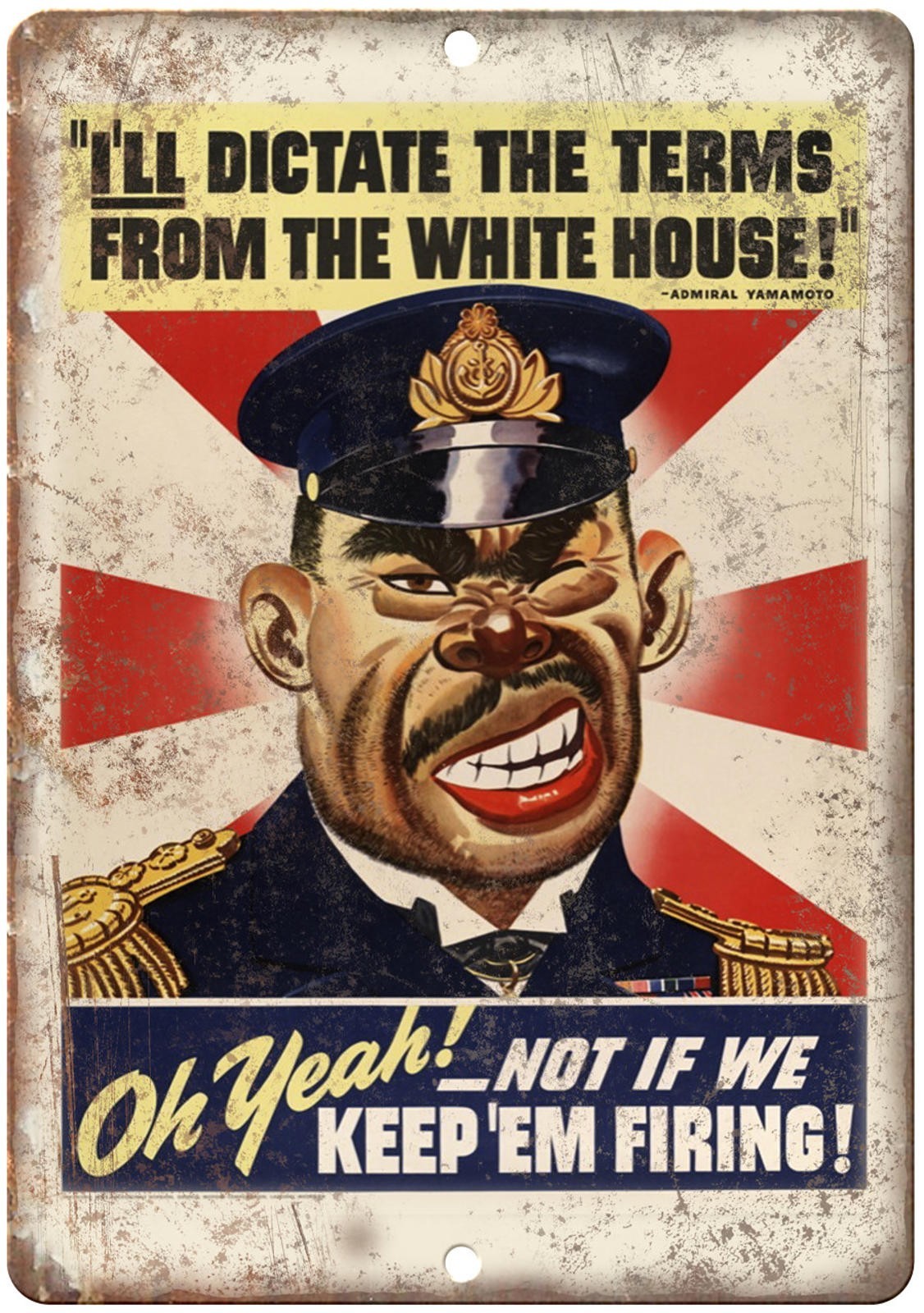 Political Propaganda Sign Japan White House Aluminum Sign 8×12 Funny