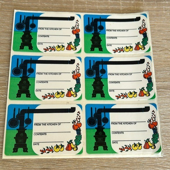 Vintage Retro From the Kitchen Of Canning Cooking Gift Stickers – set of 60