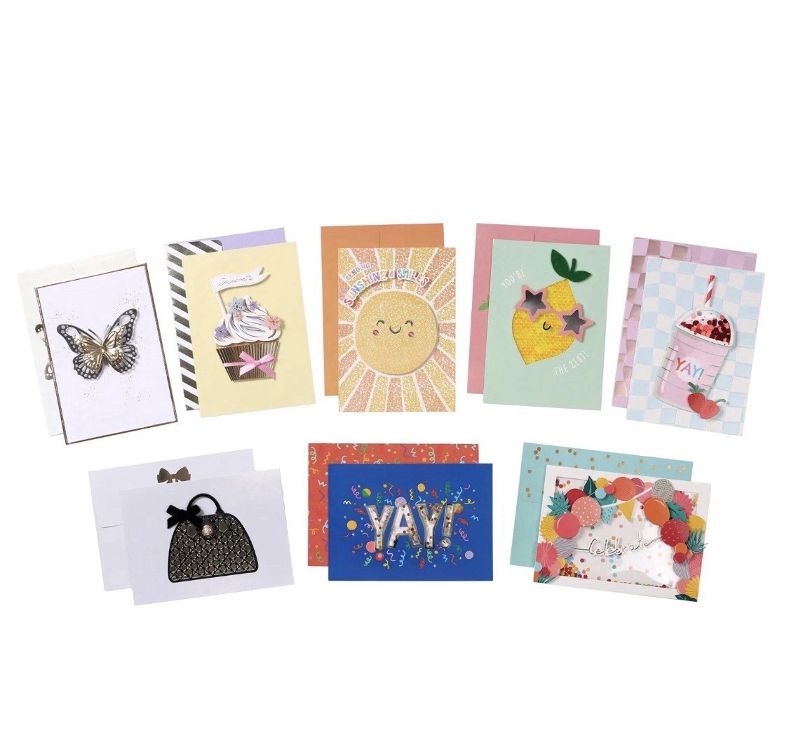 NEW All Occasion Greeting Card Collection, 40ct Hand crafted with envelope & box