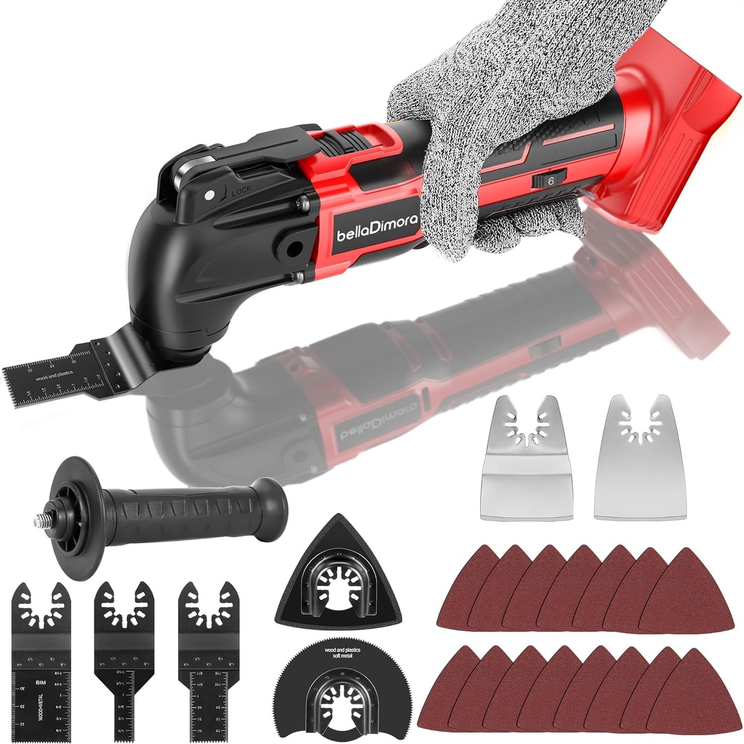 bellaDimora Cordless Oscillating Multi-Tool Compatible with Milwaukee M18