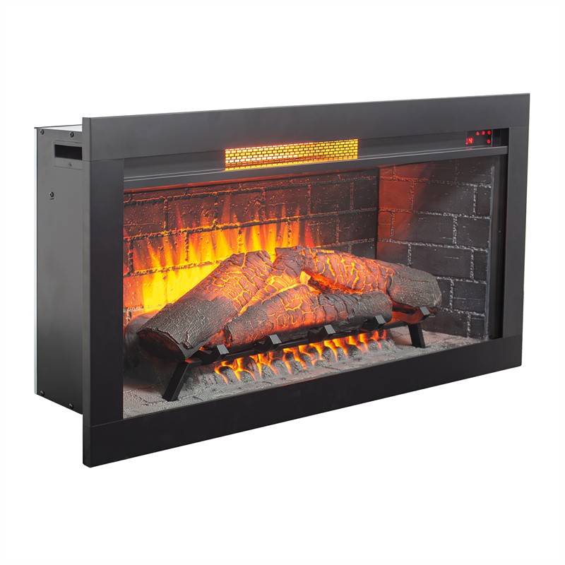 36″ Insert Infrared Electric Fireplace with Removable Trim Kit and Touch Panel