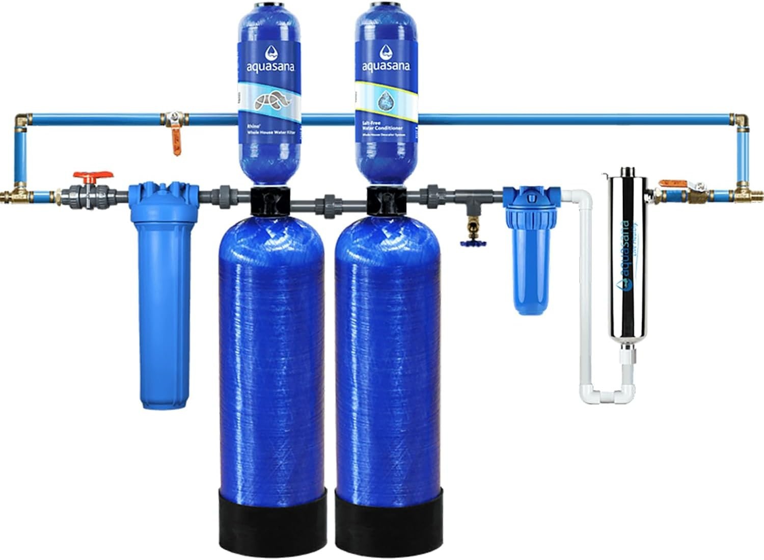 Aquasana Well Whole House Filtration + UV + Salt-Free Conditioner + Pro Install