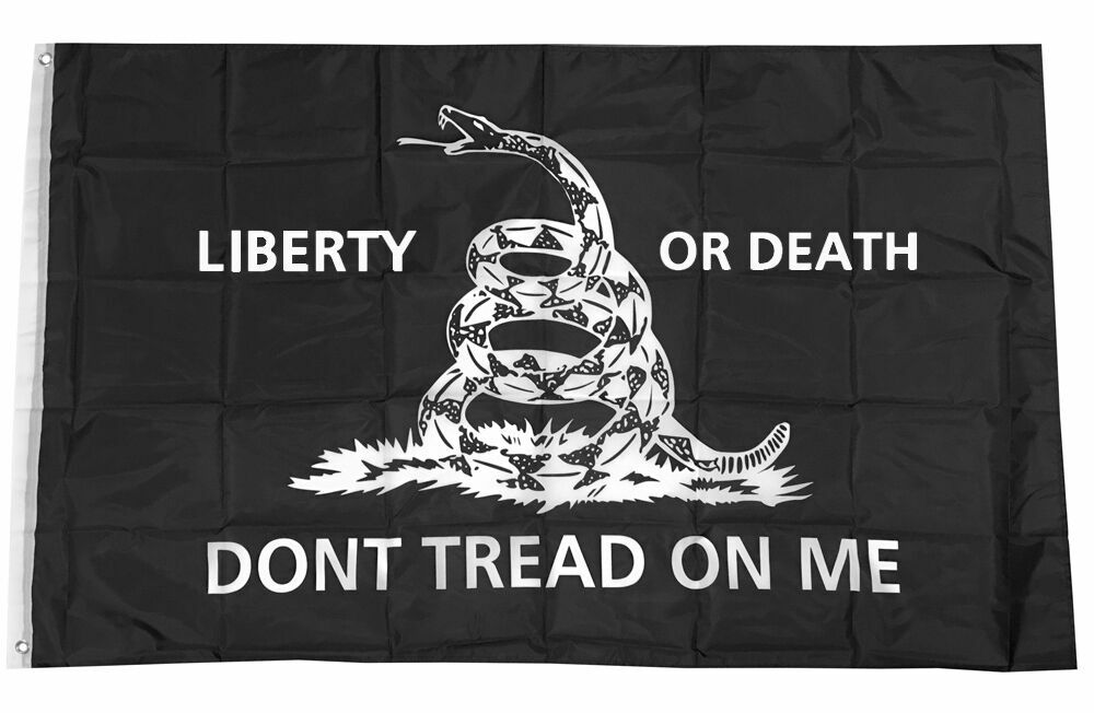 3×5 Ft LIBERTY OR DEATH DONT TREAD ON ME Flag Tea Party Gadsden 100D