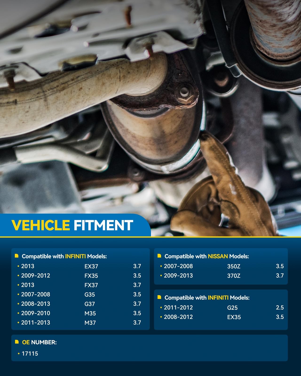 Philtop Left Catalytic Converter Direct-Fit Replacement For G37 G35 350Z