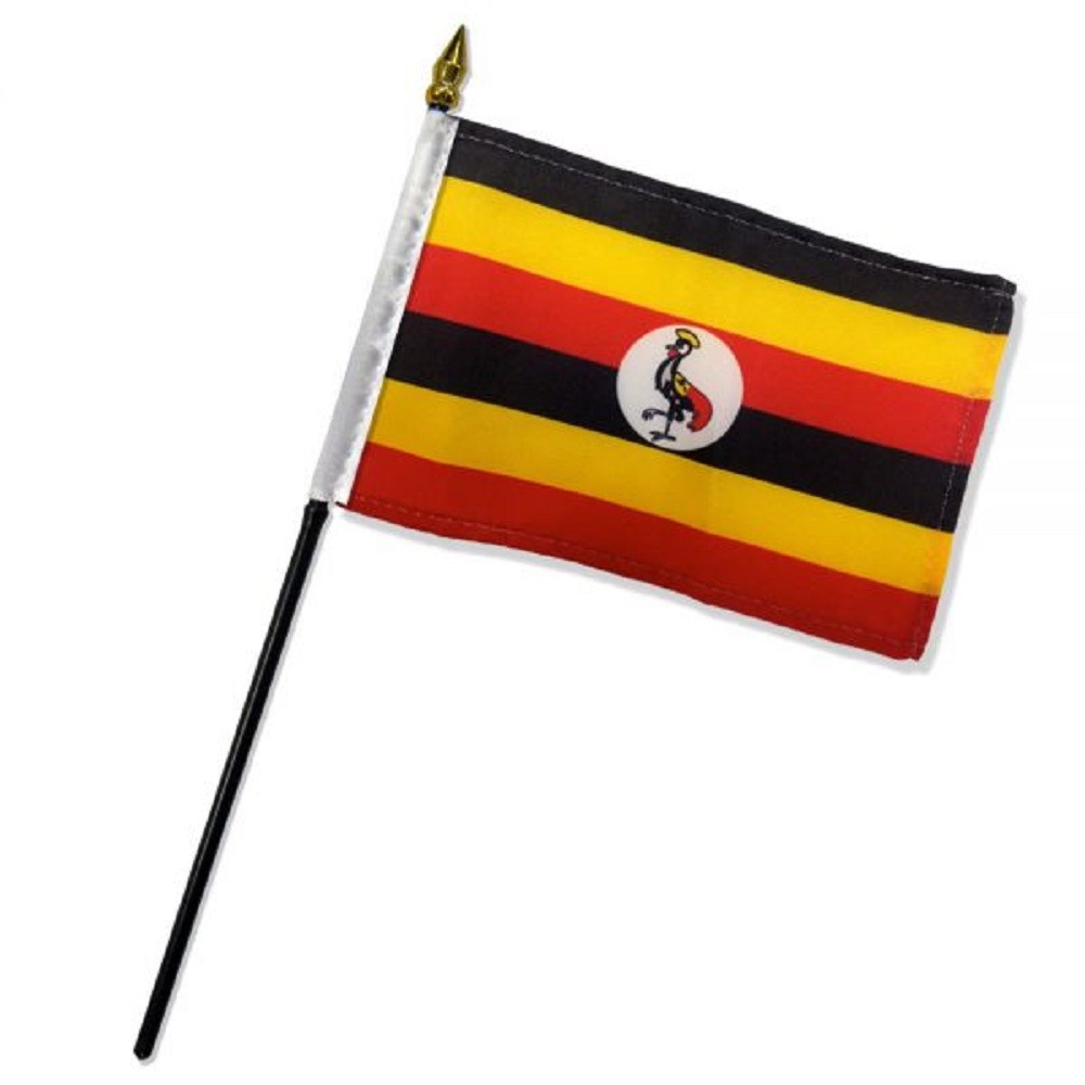 (2 PACK) “4×6” Uganda Flag / Uganda Flag / Uganda Stick Flag 100D