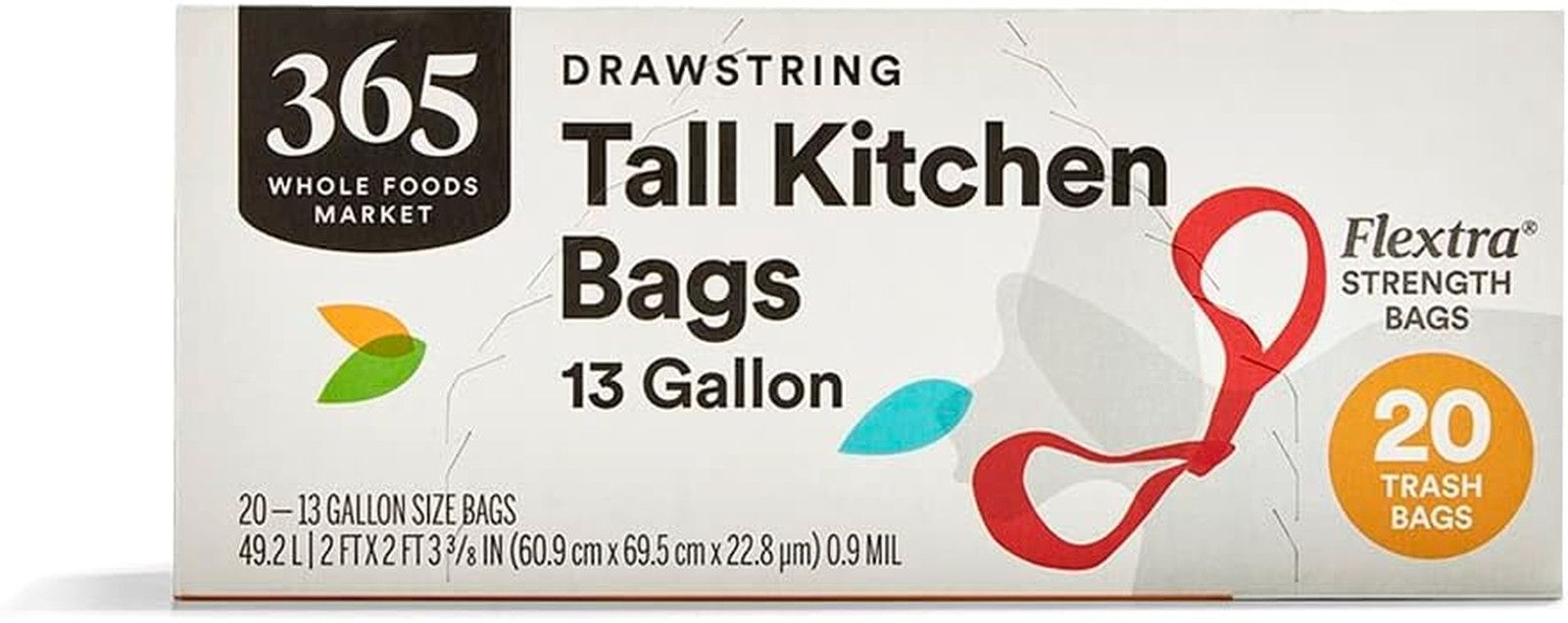 365 Everyday Value Kitchen Trash Bags 13 Gallon Drawstring
