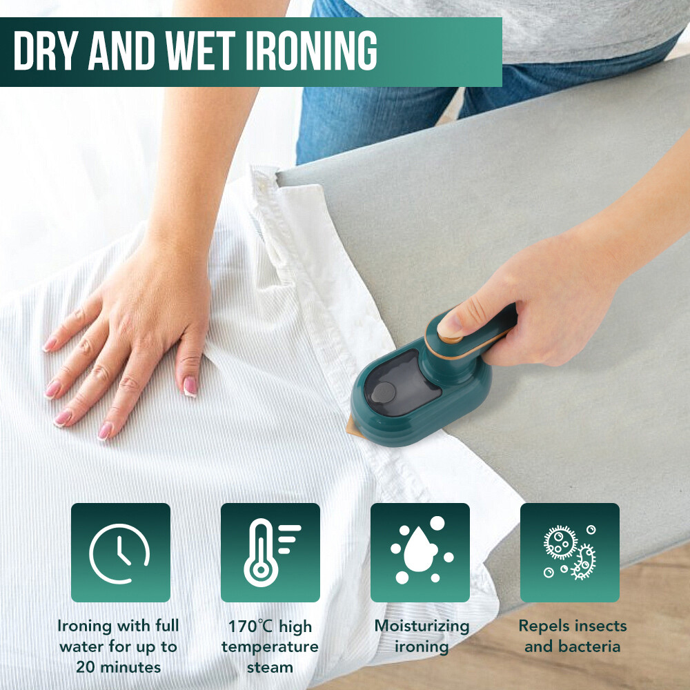 Mini Portable Micro Steam Iron Machine Steamer Handheld Clothes Ironing ABS
