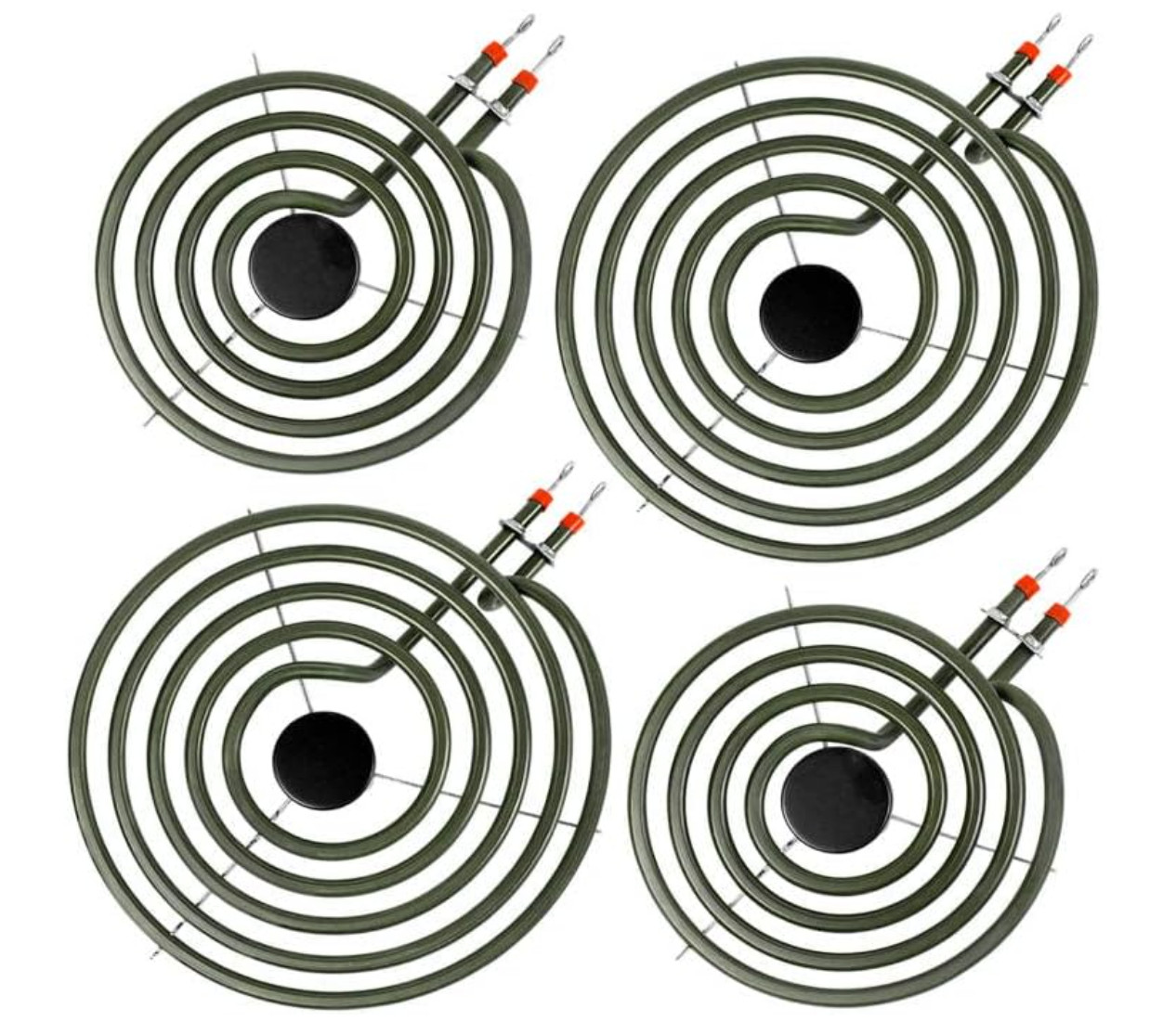 4 Pack MP22YA Electric Range Burner Element Set – 2*MP15YA 6″ & 2*MP21YA 8″ E