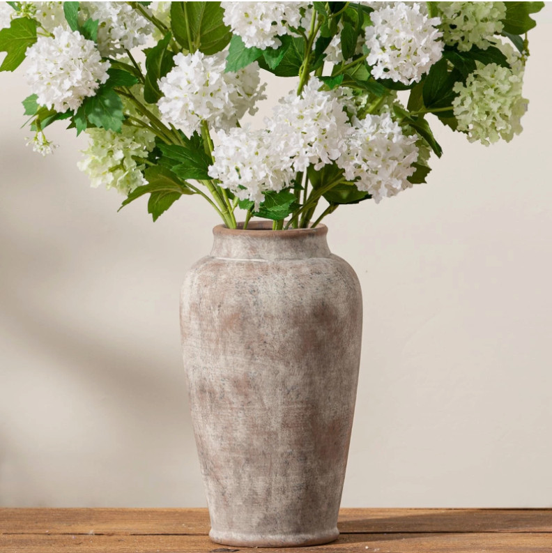 Ceramic Rustic Vase, 11 Inch Large Flower Vase Tall Farmhouse Decorative Vase…