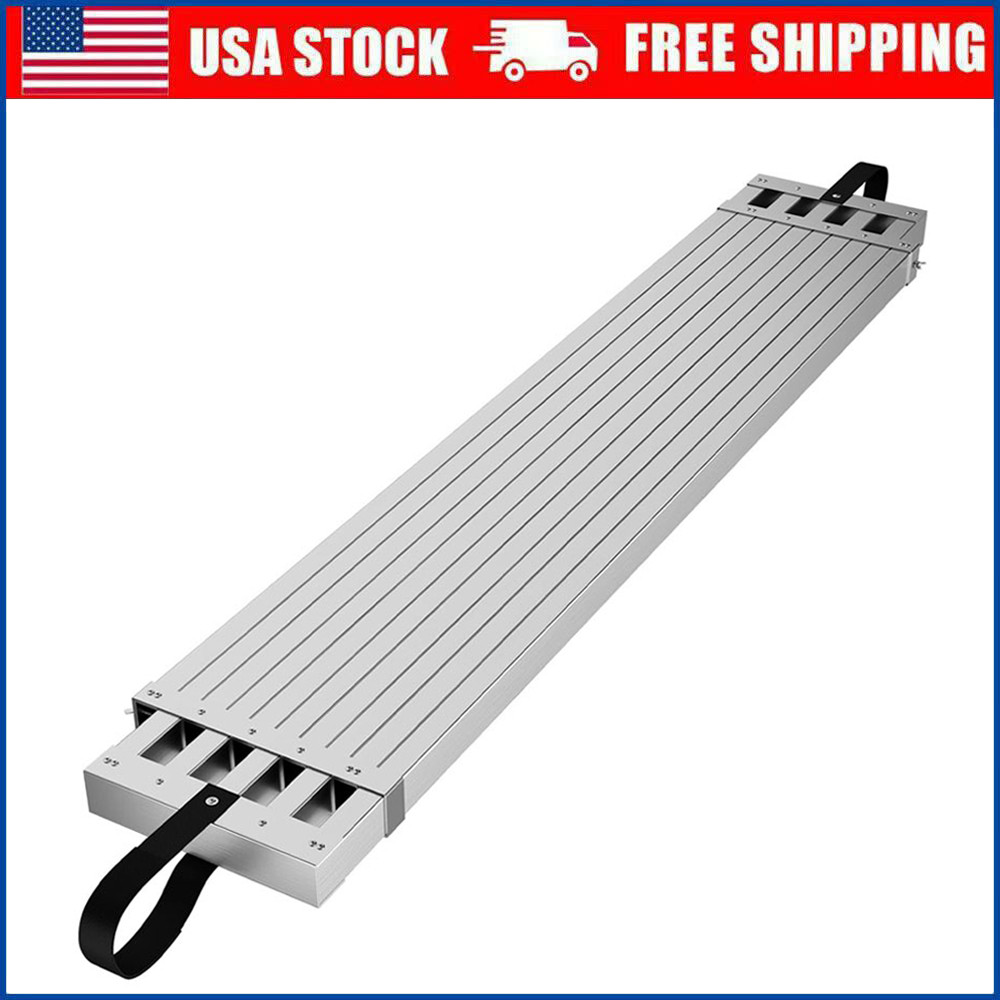 4-7Ft Telescoping Work Plank Aluminum Adjustable Work Platform 440LBS Capacity