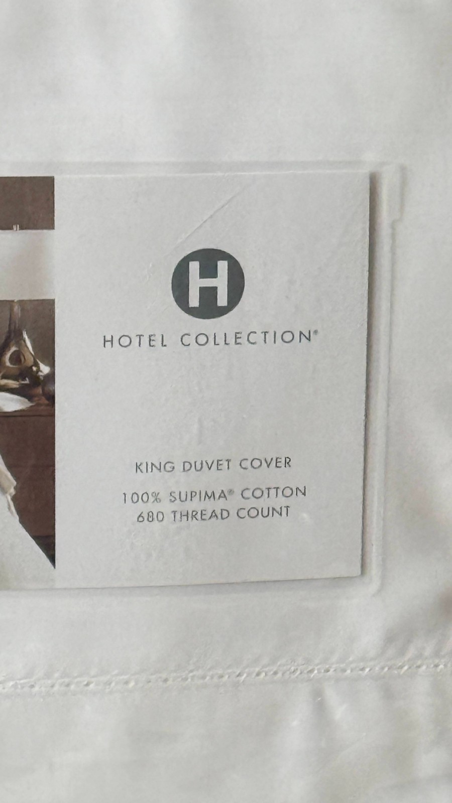 $385 Hotel Collection 680 Thread Count King Comforter Duvet Cover White