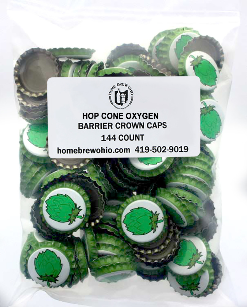 Beer Bottle Crown Caps – (Hop Cone) Package of 144