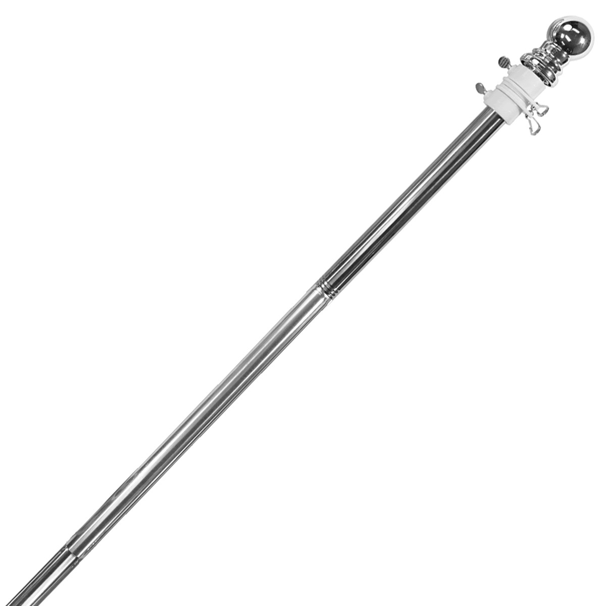 Briarwood Lane 58″ Four Piece Silver Metal Flag Pole