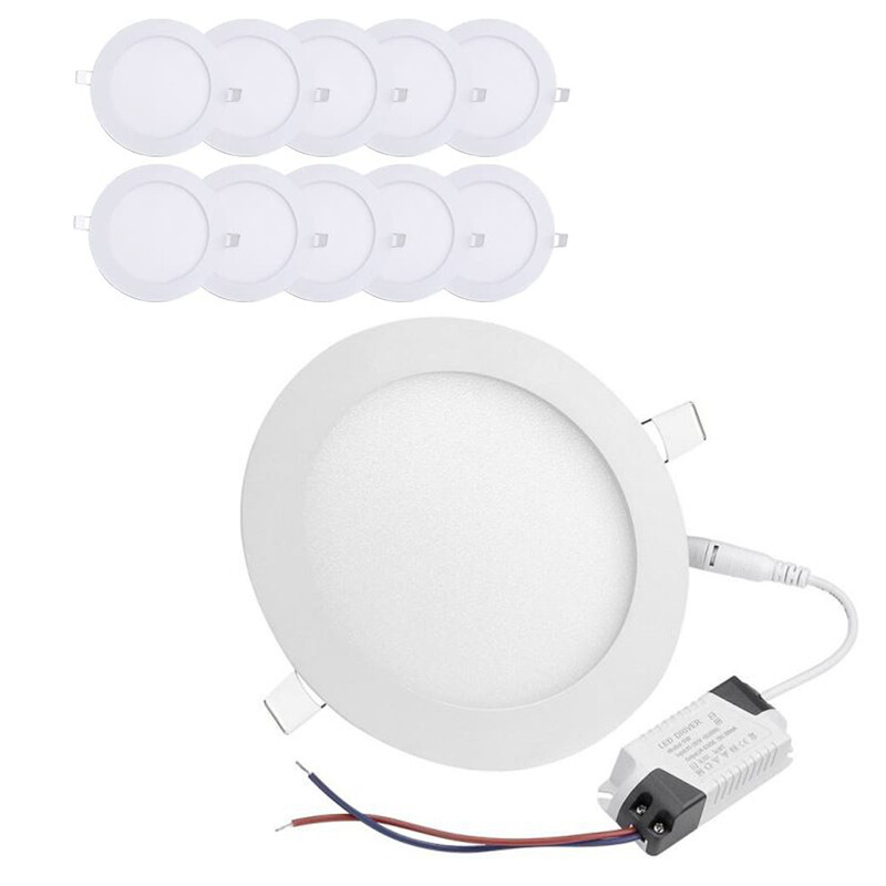 10 Pack 6 inch LED Can Lights Retrofit Recessed Lighting 6500K AC85-265V Pure