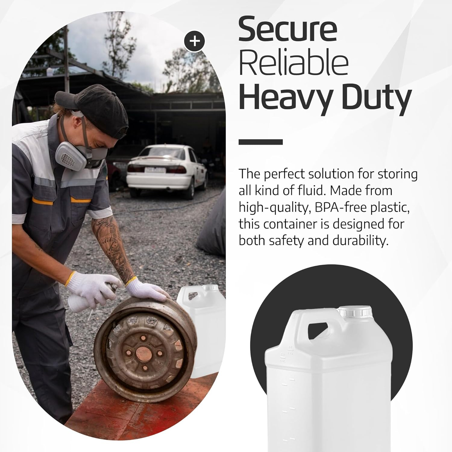 2.5 Gallon Water Jug – Water Container Heavy-Duty HDPE Carboy for Automotive …