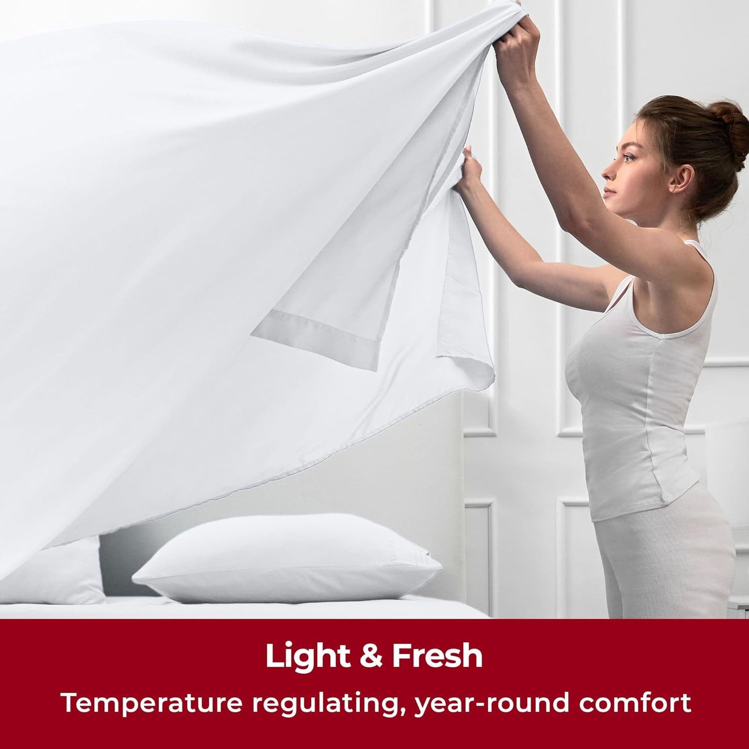 2000 Series 4-Piece Bed Sheet Set Soft Deep Pocket Twin King Queen Full Sheets