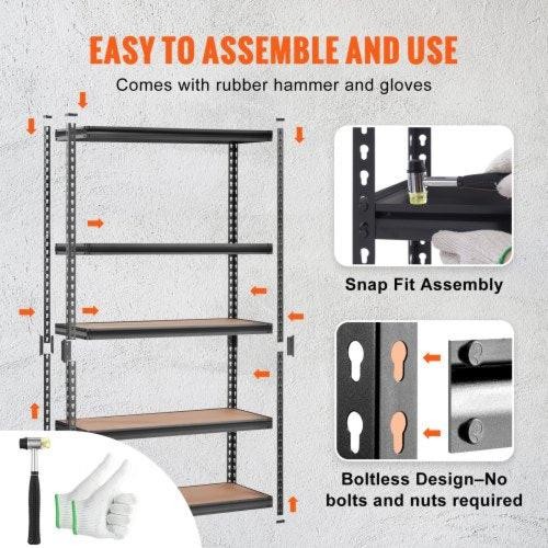 Storage Shelving Unit 5Tier Adjustable 2000 lbs Capacity Heavy Duty