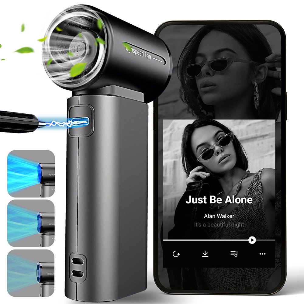 Mini Portable Handheld Turbo Fan USB Rechargeable Cooling Fan Up to 10 Hours US