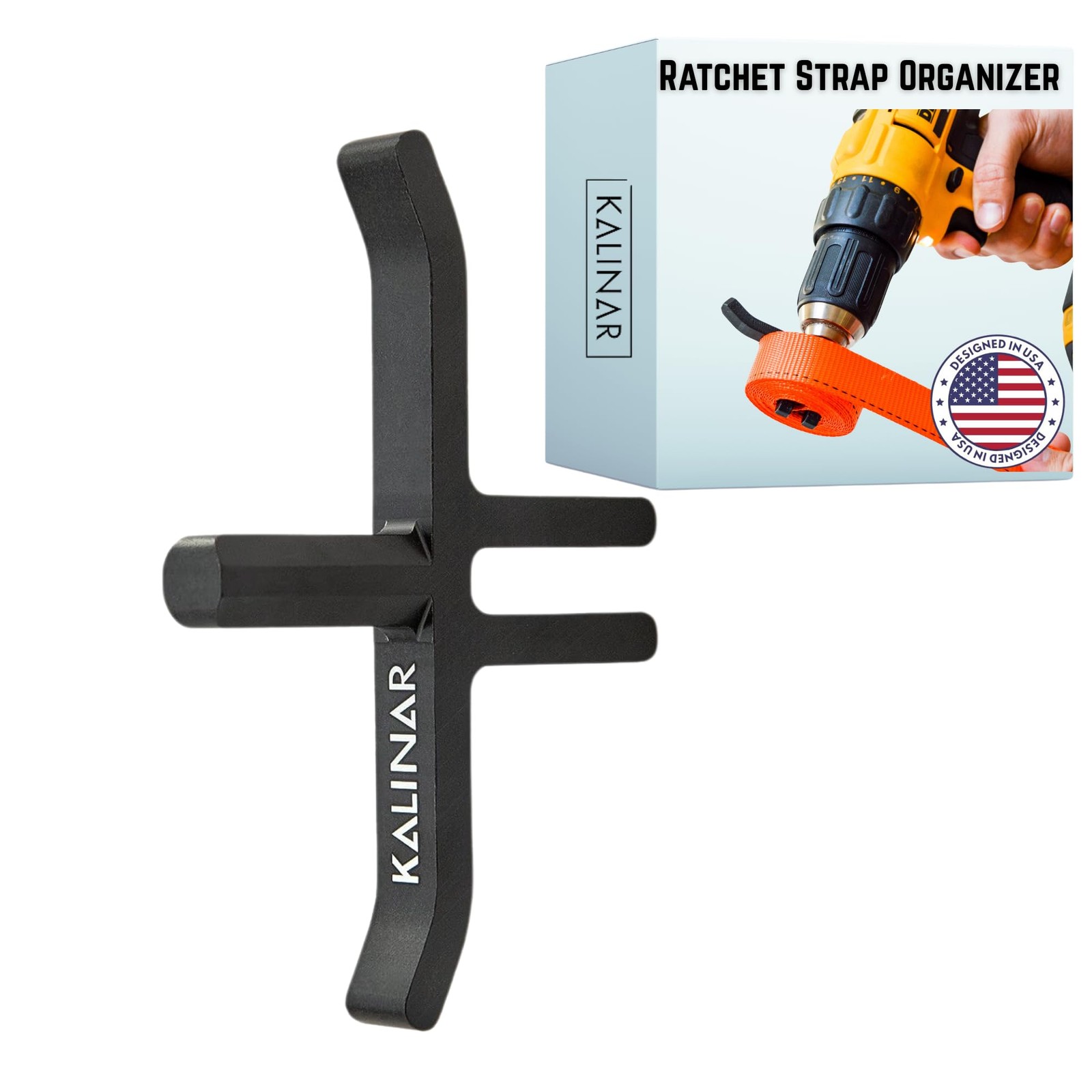 Ratchet Strap Winder Drill Bit Attachment Heavy Duty Strap Roller Organizer Fo