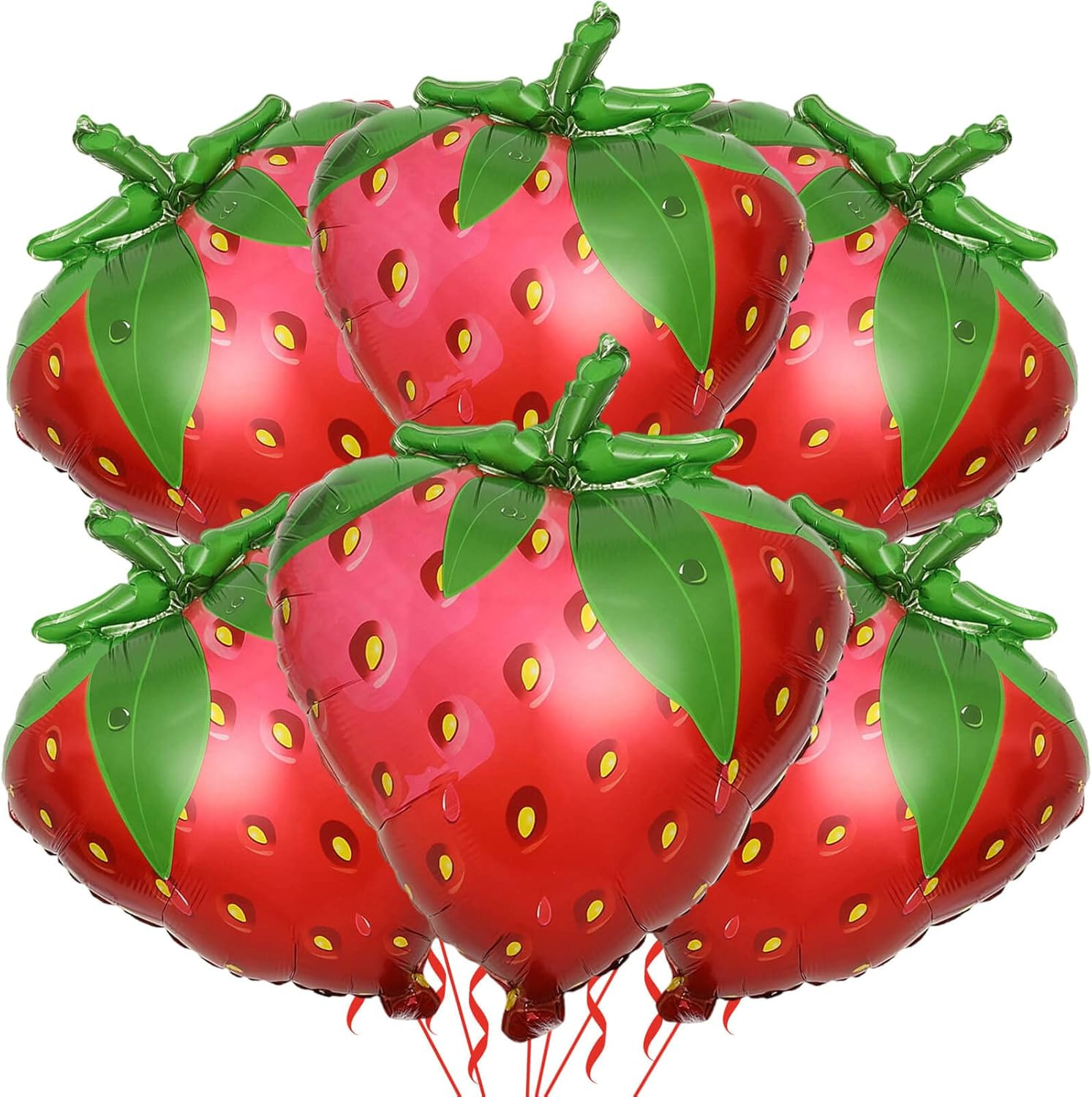 6 Pack Gaint Strawberry Balloons 23 Inch Cute Strawberry Balloons for Cute Berry