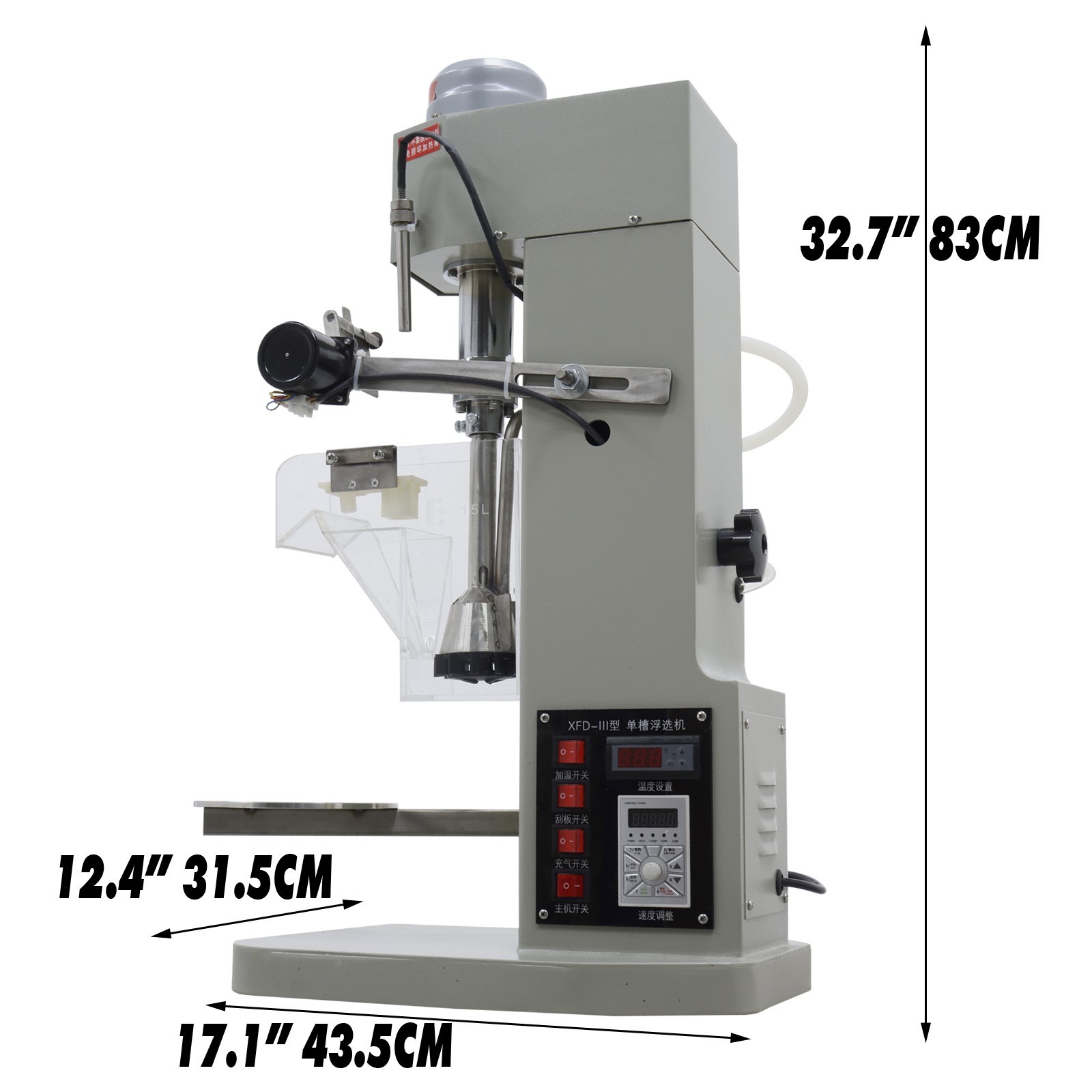 Lab Flotation Machine 1.5L Single Cell Mineral Flotation Experimental Equip.220V