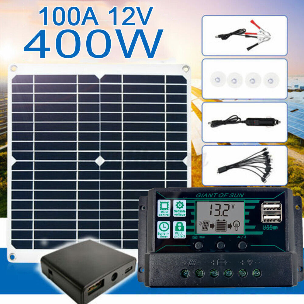 6000W Complete Generator with 400W Solar Panel Power Charger 110V Grid System US