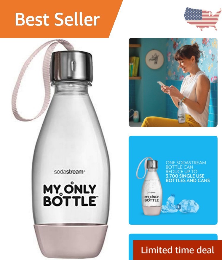 Reusable 0.5L Pink Water Bottle with Easy Carry Loop – Perfect for Sharing