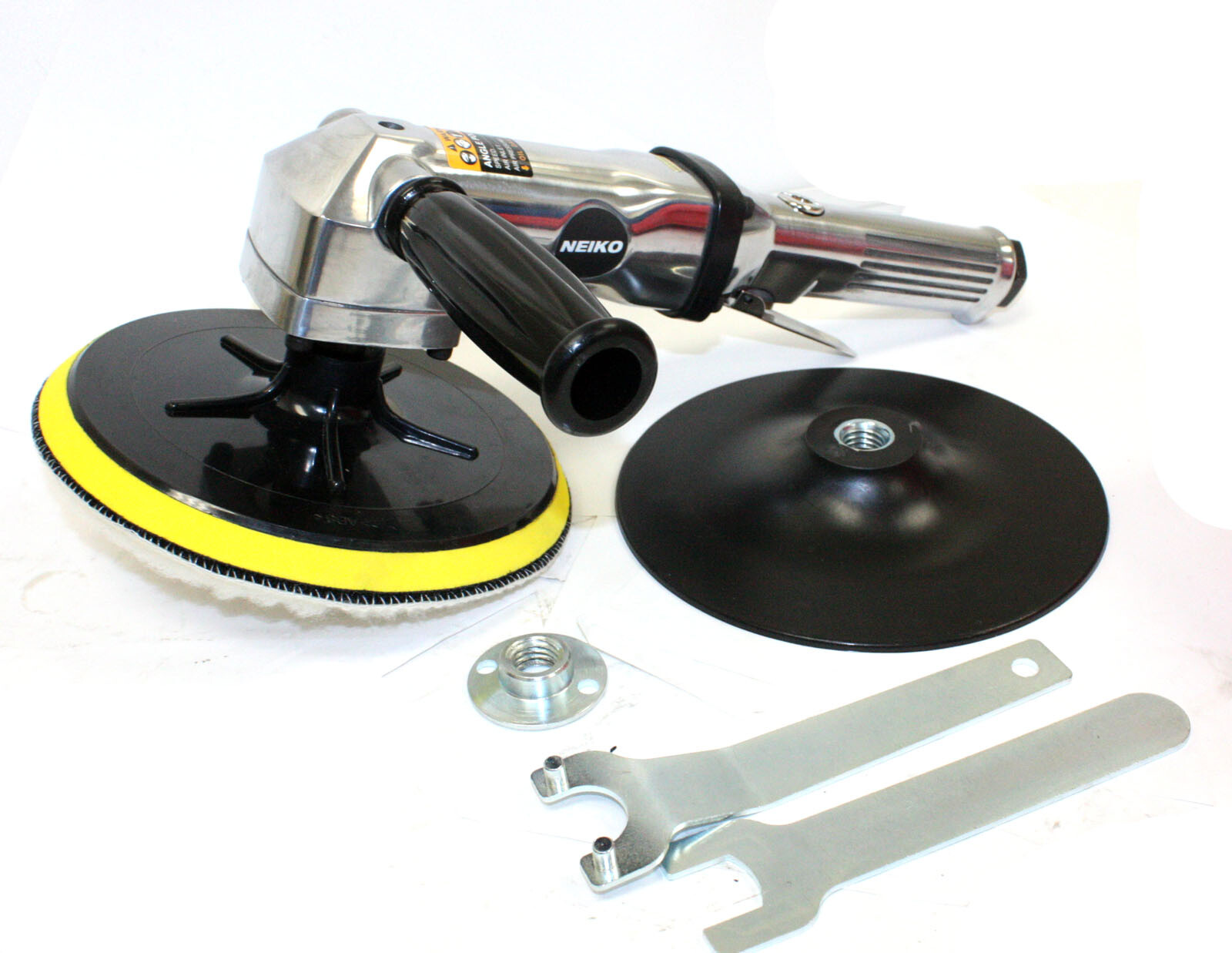 7″ Stainless Pneumatic Air Angle Polisher Buffer Variable Speed 1,500-2,600 RPM