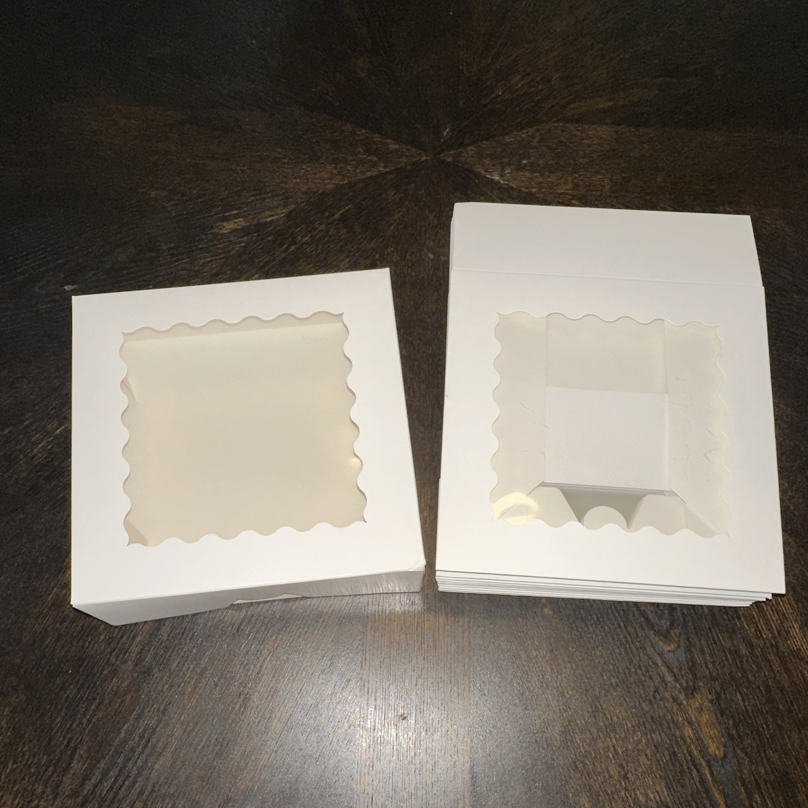 17pc Auto-Popup with Clear Window Bakery Box 8 x 8 x 2.5 inches