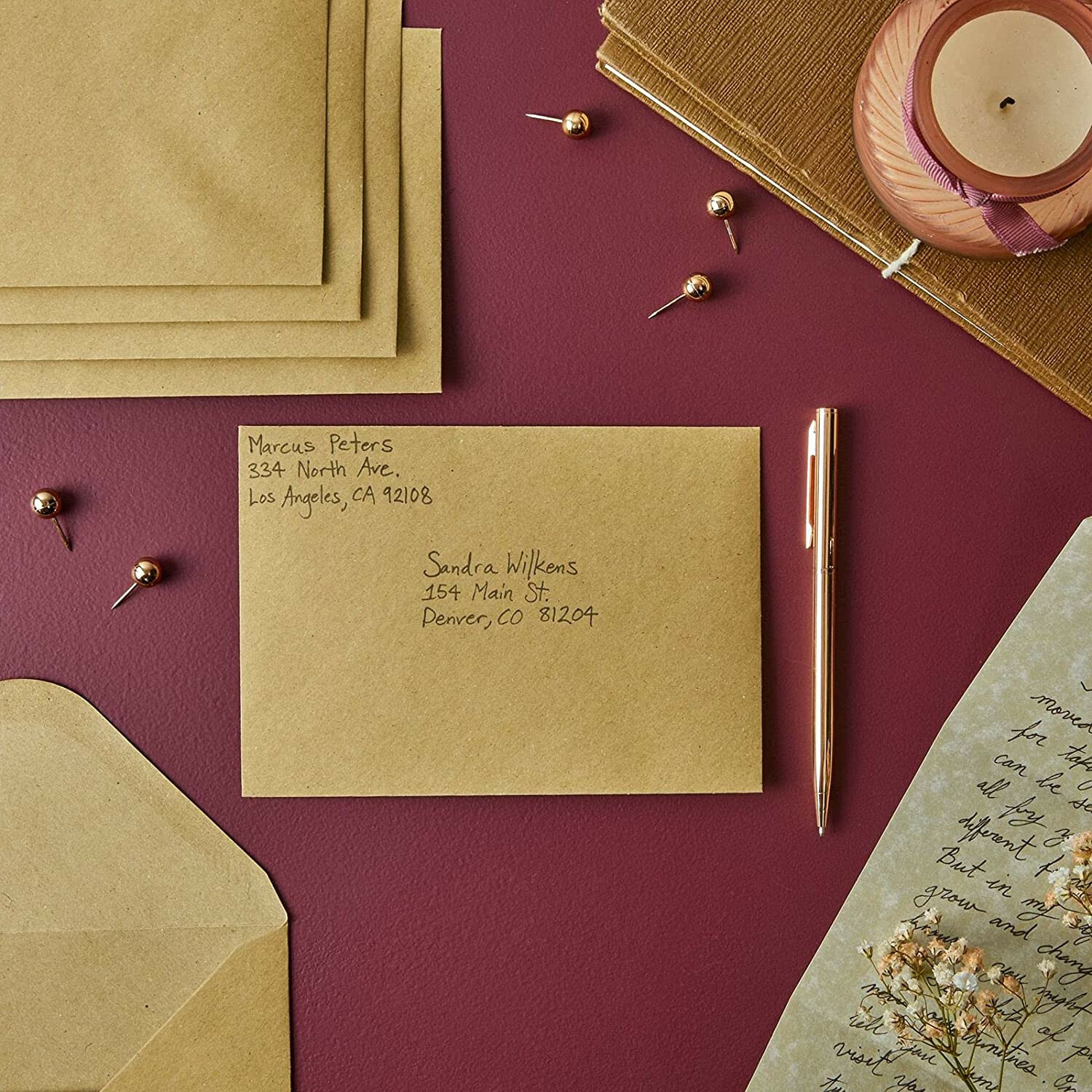 300 Brown Kraft Paper Envelopes 5×7 Invitation A7 5.25×7.25 Self Seal Card Photo