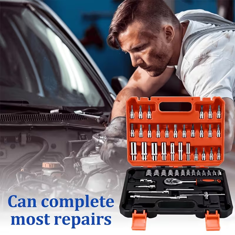 52pcs professional tool set, multi-functional toolbox