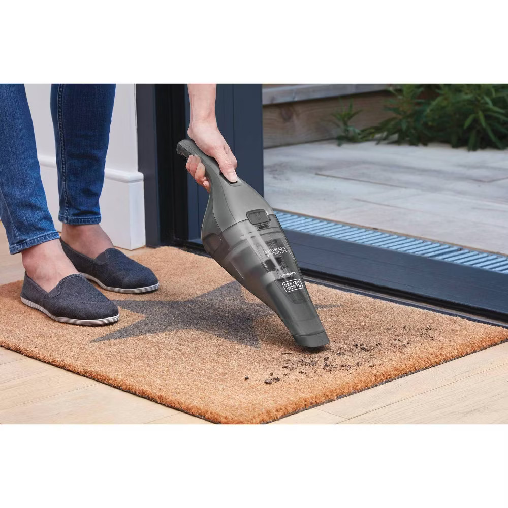 BLACK+DECKER Compact Lithium Handheld Vacuum – Gray HNVC220BCZ01