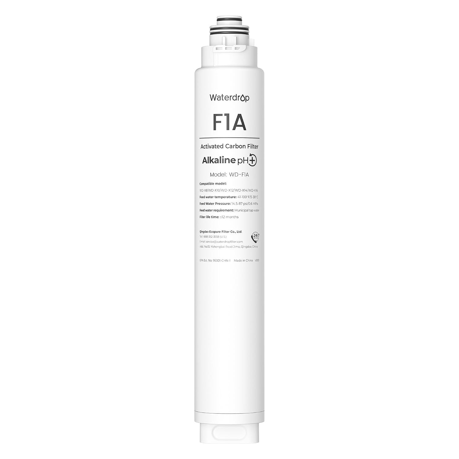 Waterdrop F1A Alkaline Mineral Filter Replacement for X8-WAN X12 X12-WAB