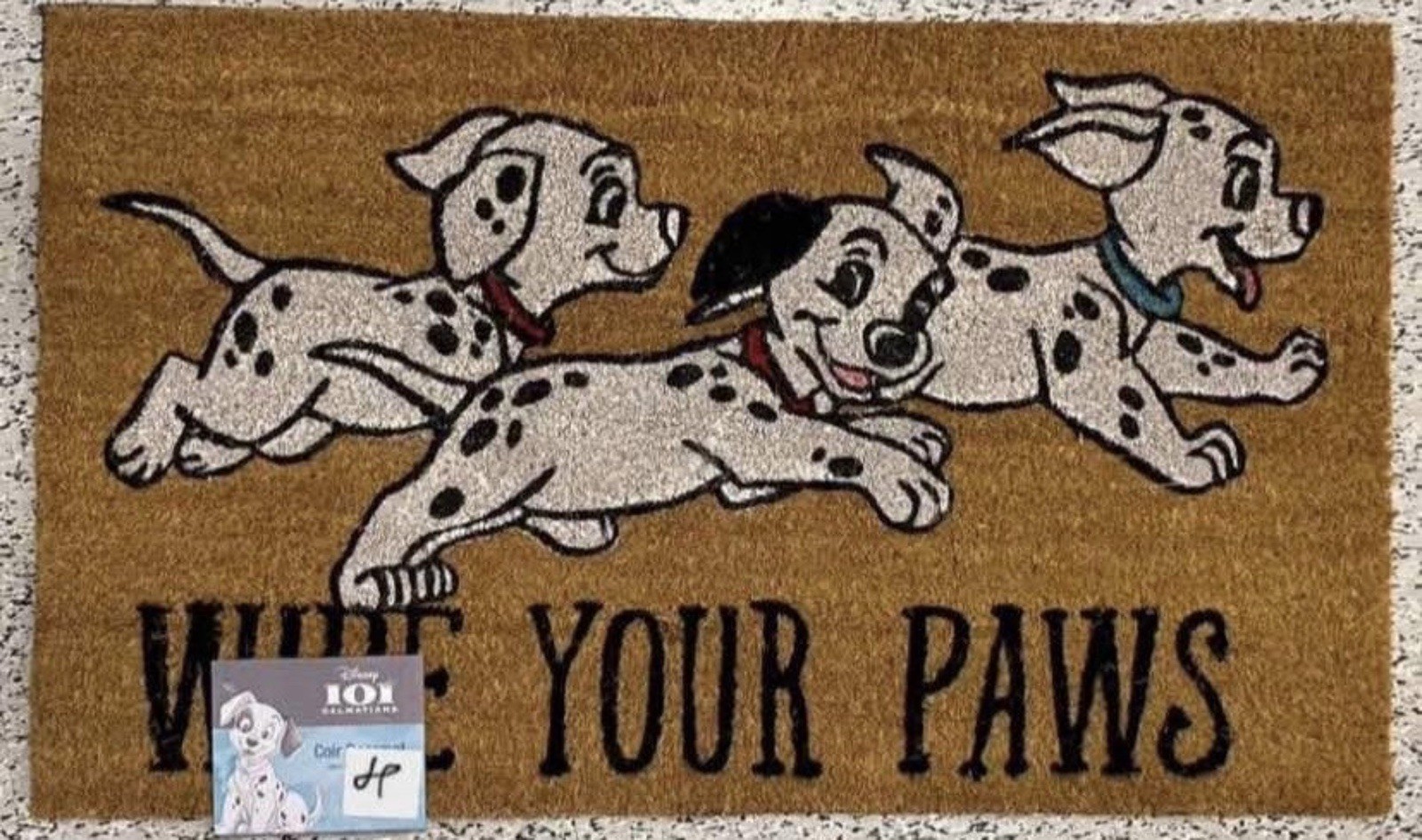 RARE Disney 101 Dalmatians Outdoor Coir Door Mat, 18” x 30”